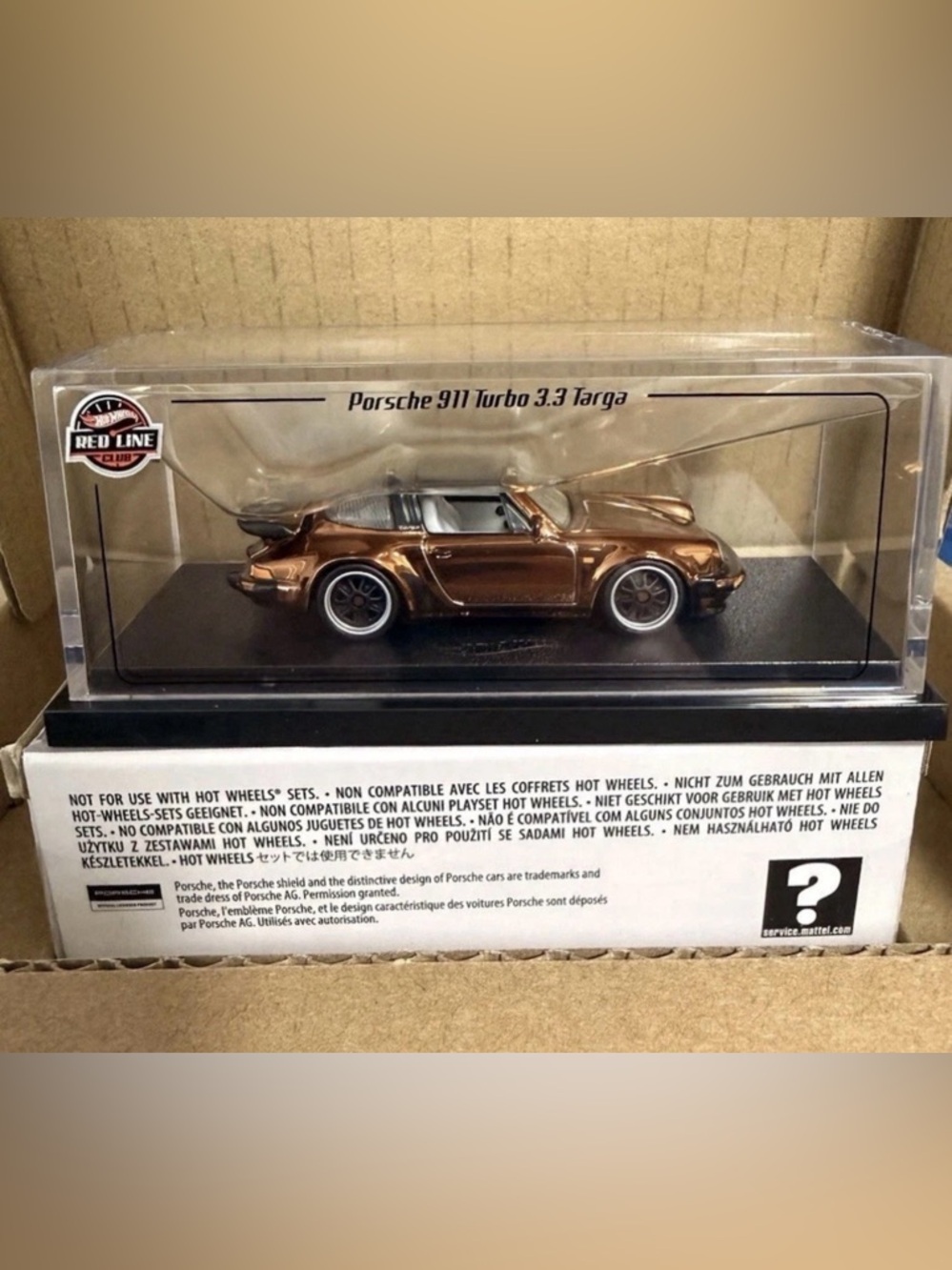 2026 Hot Wheels RLC Exclusive 1988 Porsche 911 Targa Turbo 3.3 Brown